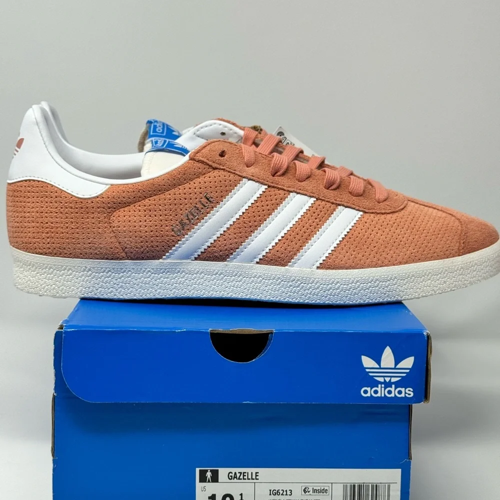 NEW Adidas Gazelle Wonder Clay White Men’s Size 10.5 IG6213 Sneaker IN BOX $90